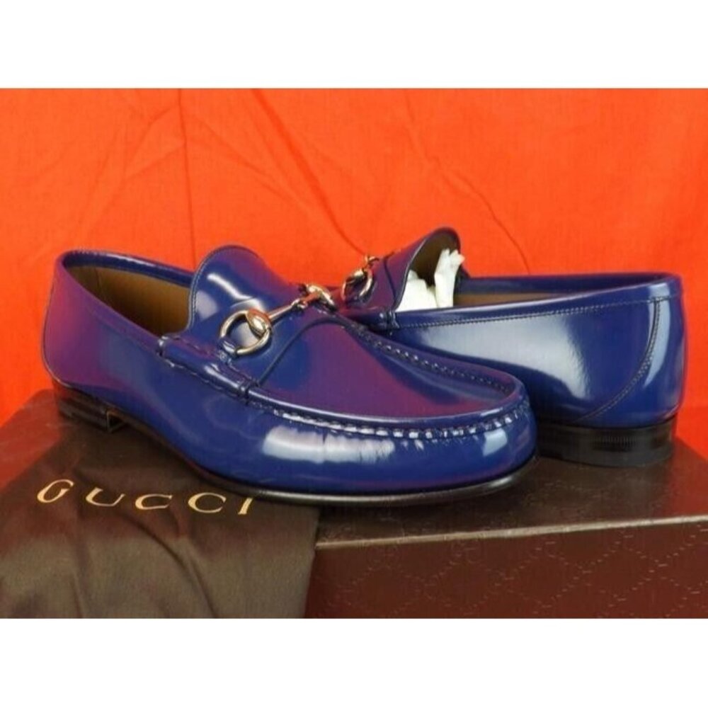Gucci 1953 Special Edition Horsebit Royale Blue Smooth Leather Loafers MEN’S 12